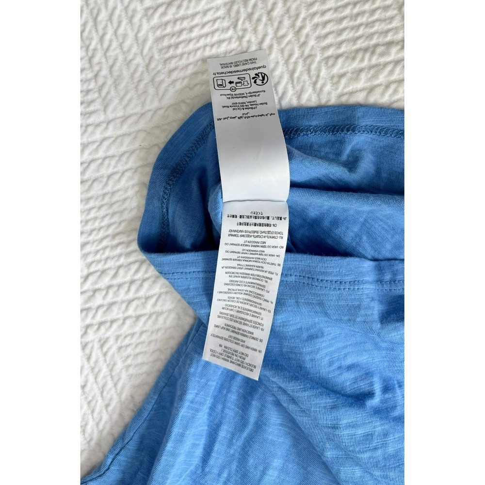 Boden Women's Size 4 Blue Maisy Rikrak Puff Sleeve Top V Neck Elevated Casual - Picture 7 of 8
